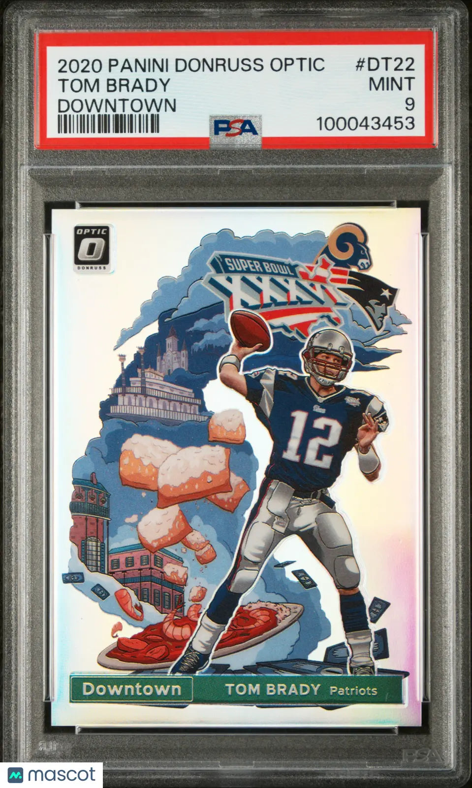2020 Panini Donruss Optic Downtown Tom Brady PSA 9 #DT 22 Football Trading Card - Perfect for Collectors, Sports Memorabilia Displays & Investment