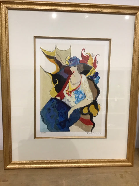 27.5 x 23 Grace II Abstract Painting by Itzchak Tarkey - Modern Wall Art for Living Room, Office & Home Decor