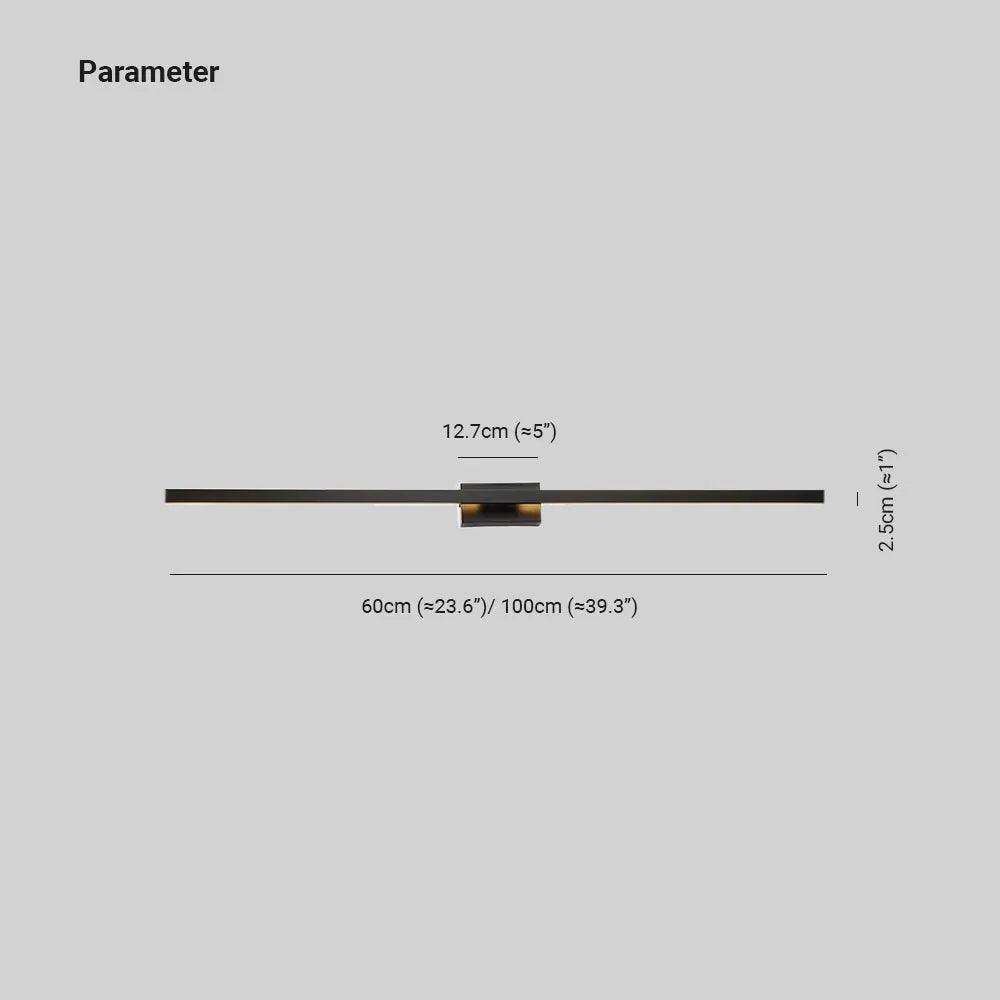 Modern Dimmable LED Black Wall Sconce - Energy Efficient Minimalist Lighting for Bedroom, Living Room & Hallway