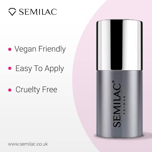 Semilac Acid Primer for Gel & Acrylic Nails - Professional Nail Degreaser for Perfect Manicure & Pedicure - Easy Application 7ml - Ideal for Salon & Home Nail Care