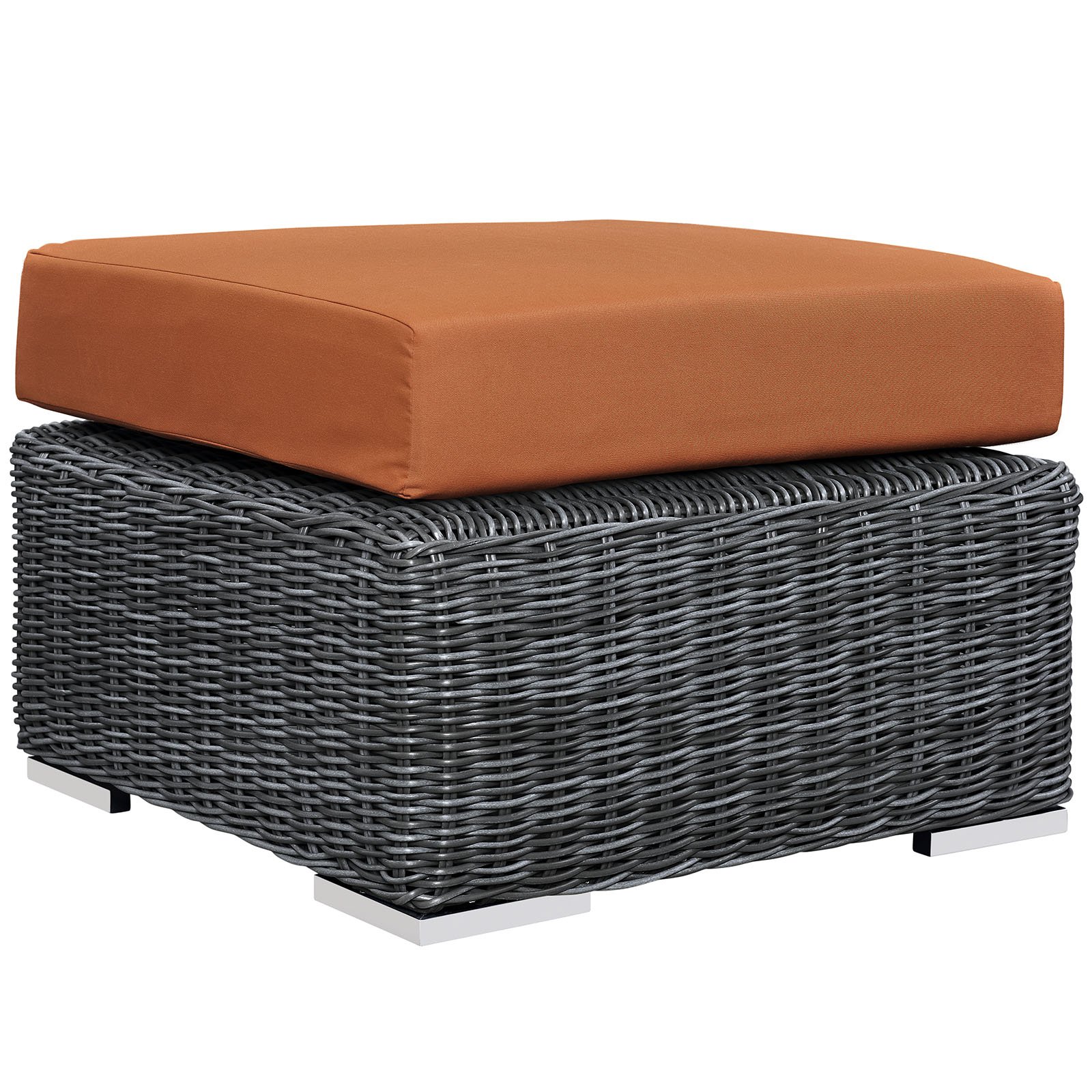 Modway Summon 3-Piece Outdoor Patio Sectional Sofa Set with Sunbrella Cushions in Canvas Tuscan - Waterproof Wicker Furniture for Backyard, Poolside & Garden Relaxation