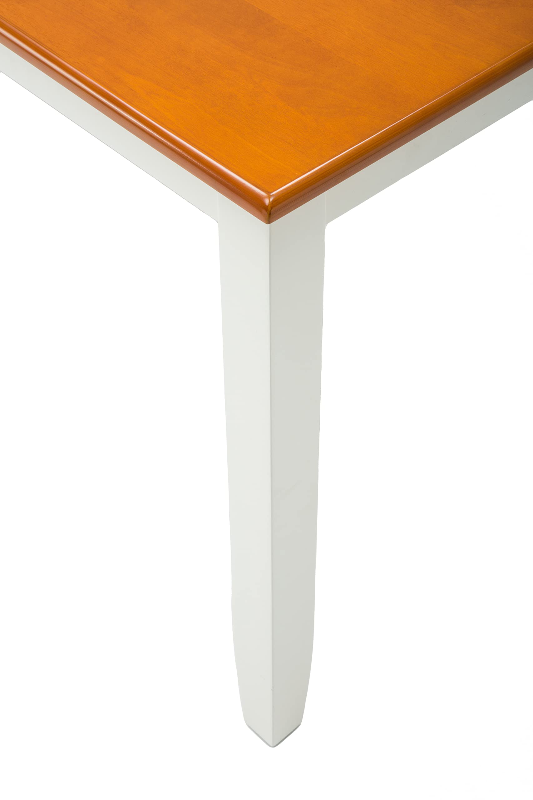 Boraam Bloomington White and Honey Oak Dining Table - Modern Farmhouse Style for Kitchen, Dining Room, or Breakfast Nook