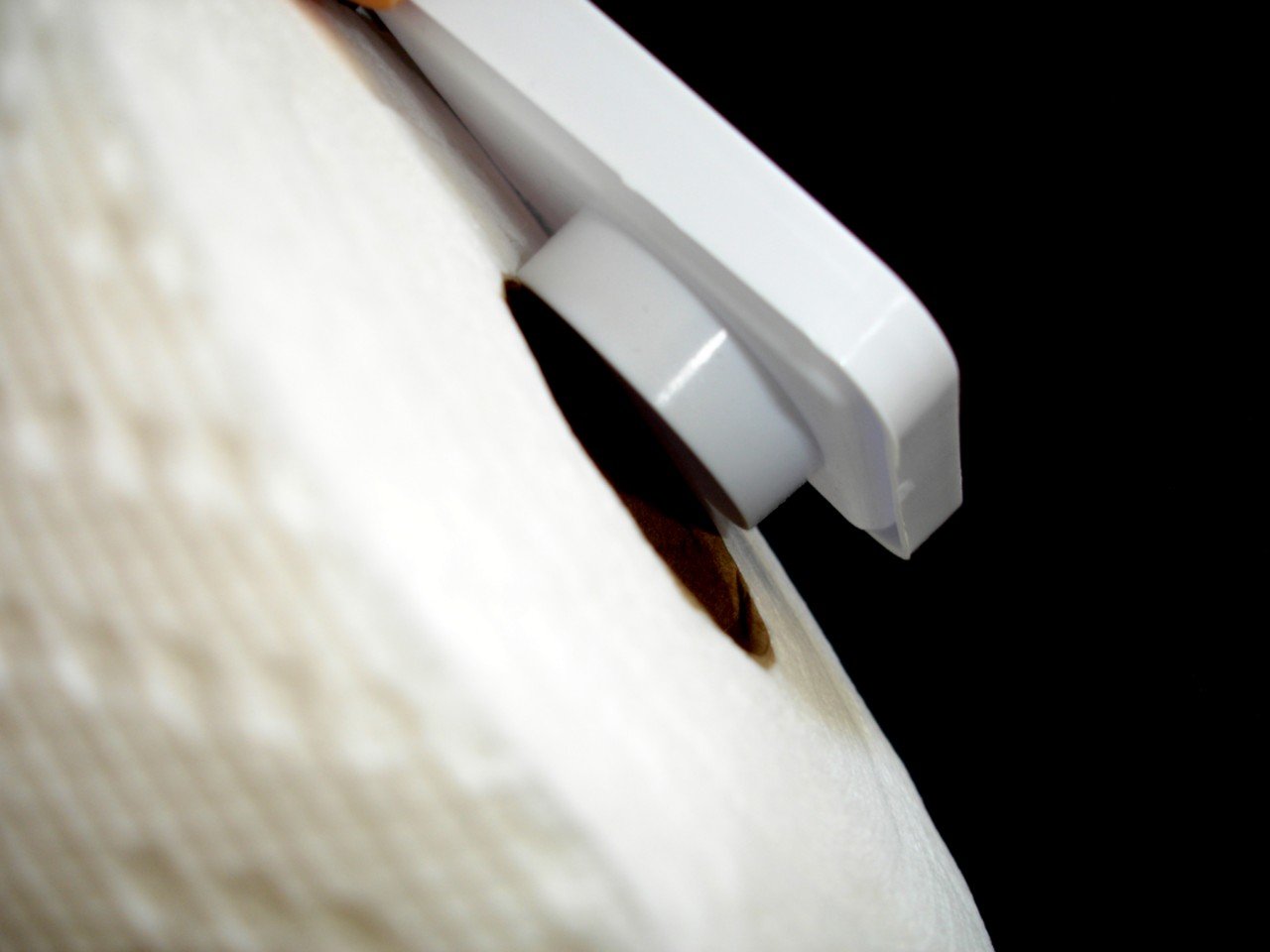 Sturdy White Paper Towel Holder - Wall & Cabinet Mount for Kitchen & Bathroom