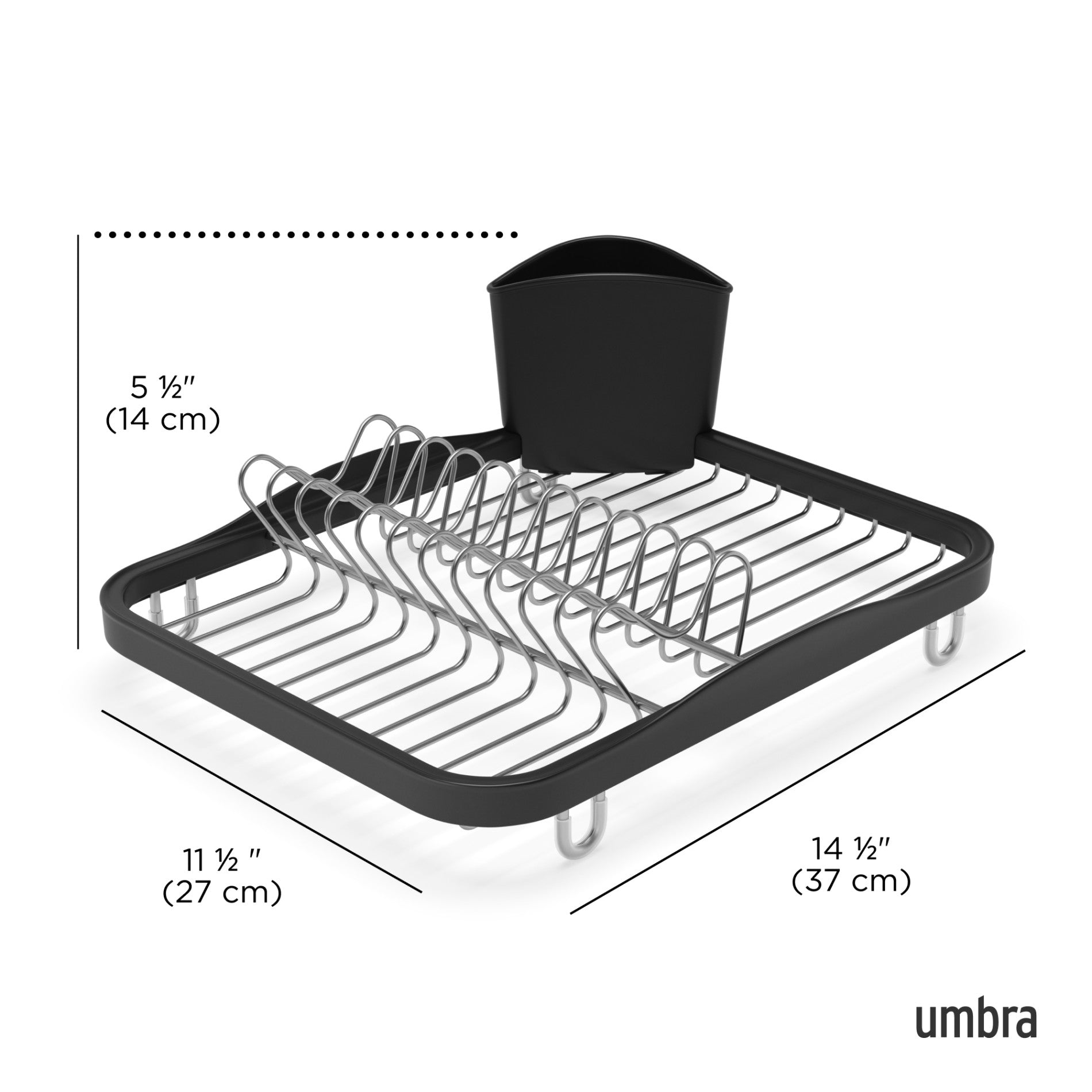 Stainless Steel Dish Drying Rack for Kitchen Countertop - Space Saving Sink Organizer for Dishes, Cups & Utensils - Perfect for Small Apartments & RVs