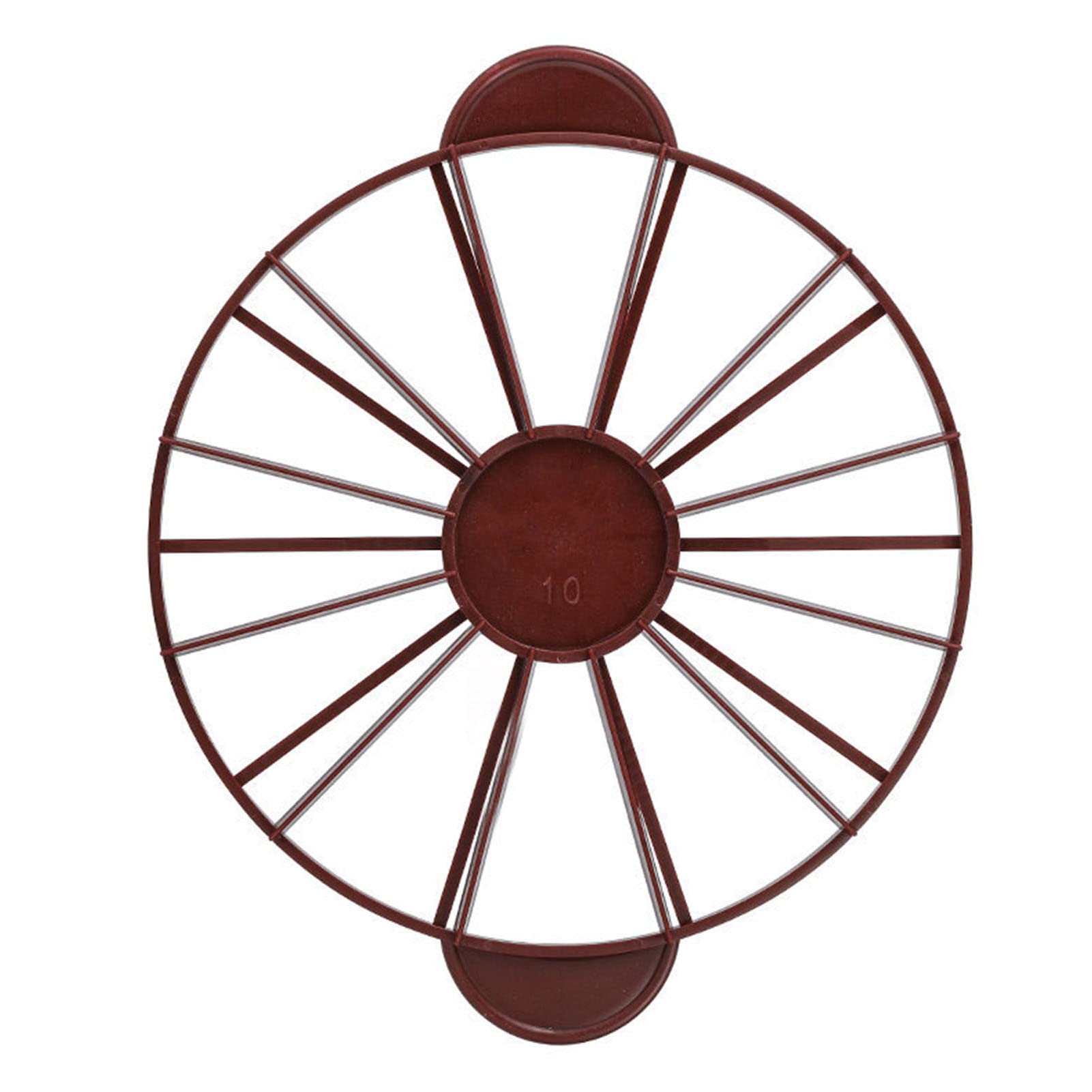 10/12 Piece Round Cake Portion Marker - Equal Bread & Cake Divider for Perfect Even Slices - Baking Tool (Dark Red) - Ideal for Birthday Cakes, Wedding Desserts & Professional Baking