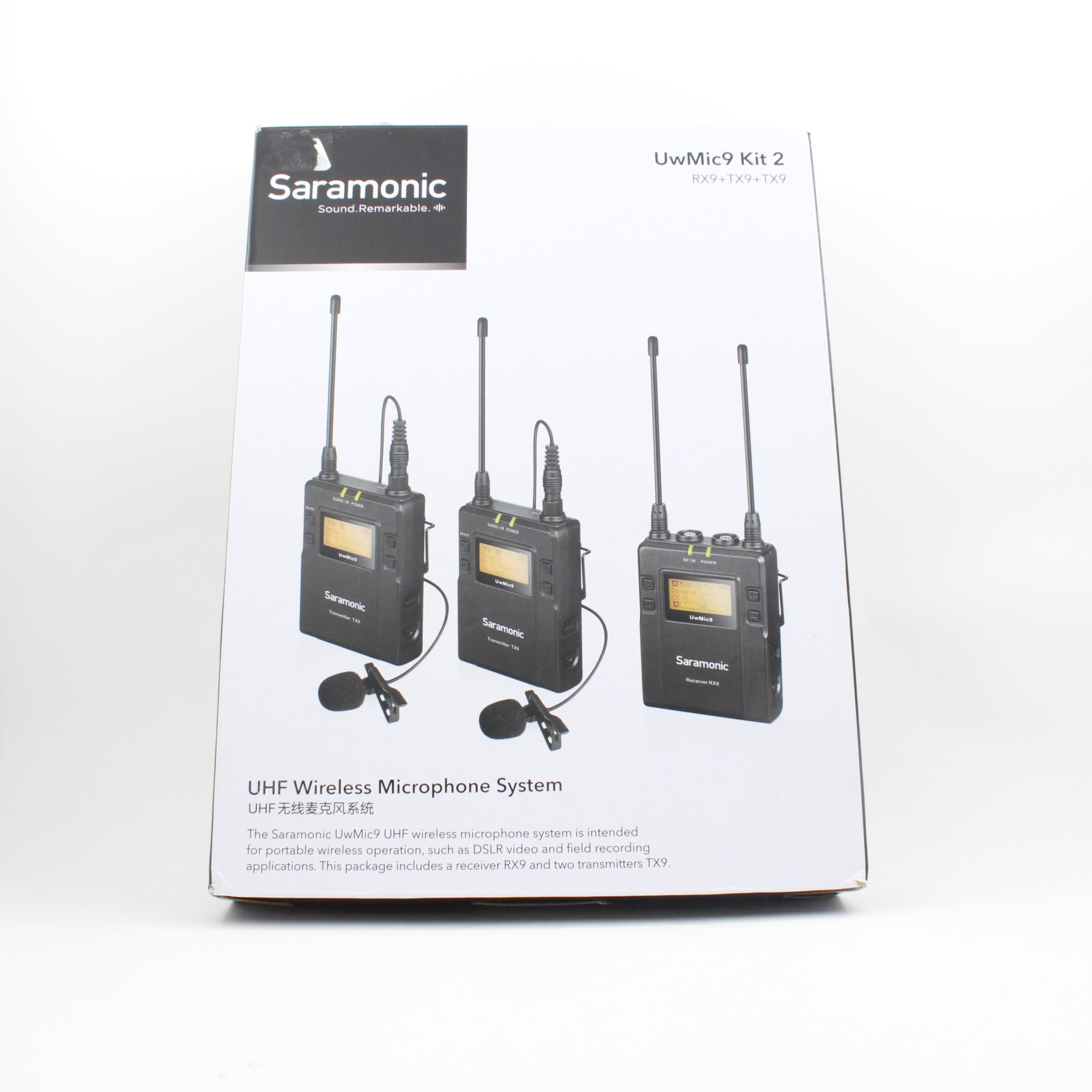 Saramonic UWMIC9 RX9 + TX9 + TX9 96-Channel Digital UHF Wireless Dual Lavalier Microphone System (514-596MHz) - Open Box Excellent Condition - Perfect for Interviews, Vlogging, and Live Streaming