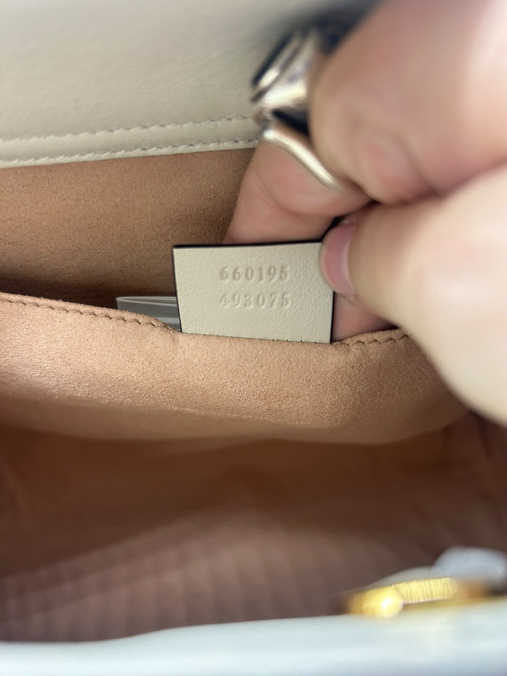 Gucci Diana Leather Mini Tote Bag for Women - Luxury Cream Leather Handbag - Perfect for Work, Travel & Everyday Use