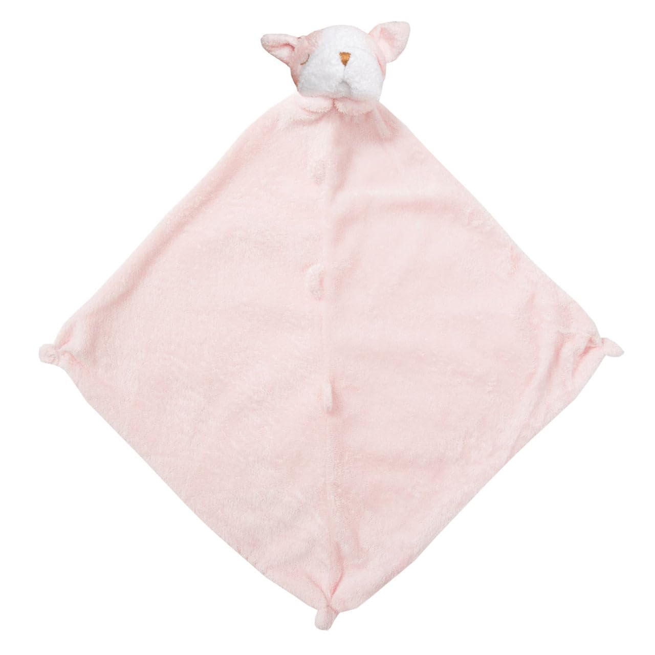 Angel Dear Blankie - Soft Pink Bulldog Baby Security Blanket for Toddlers | Comforting & Cuddly for Nap Time, Travel & Bedtime