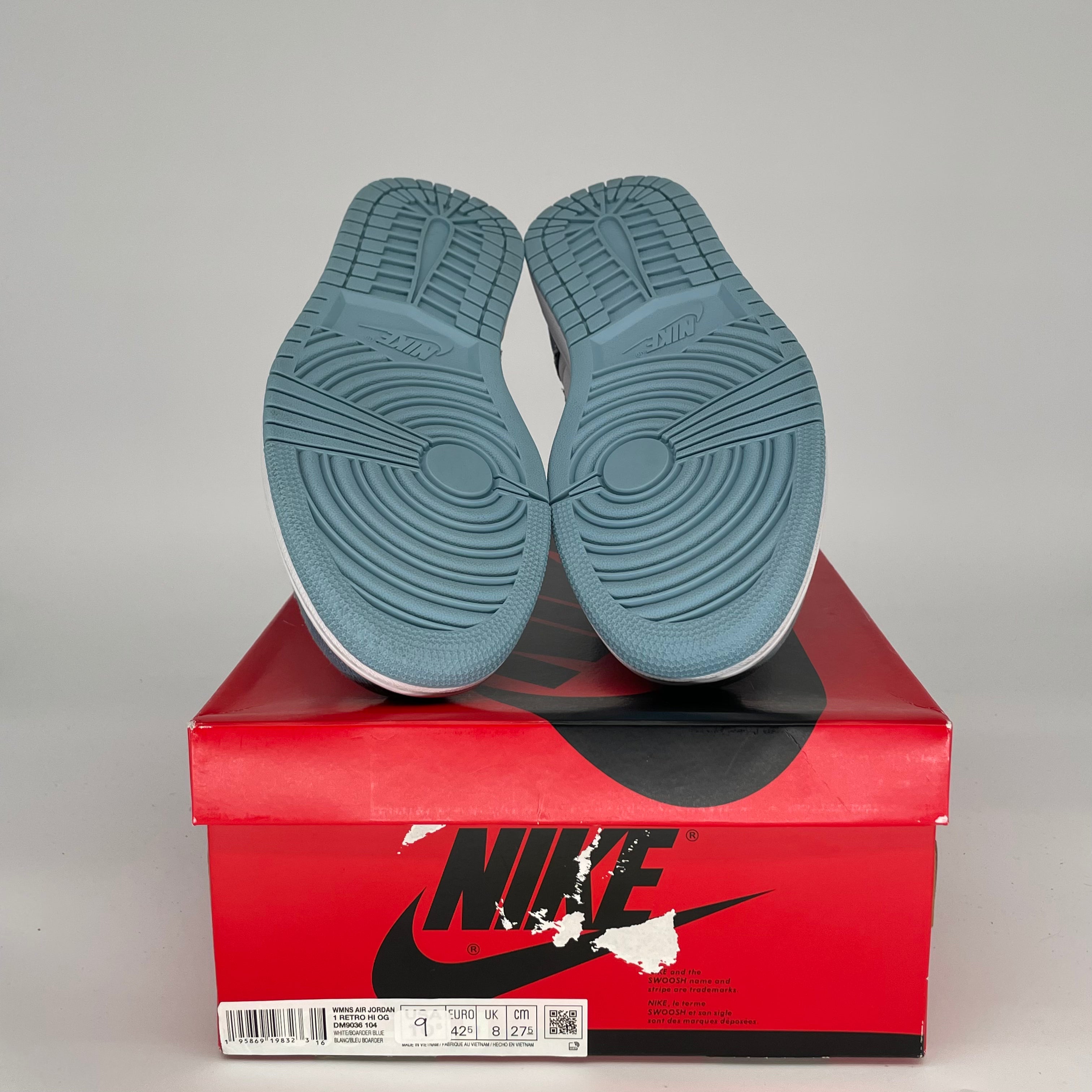 Original Air Jordan 1 Retro High OG 'Denim' Women's Size 9/10.5W Sneakers DM9036-104 - Perfect for Streetwear Fashion & Casual Outfits