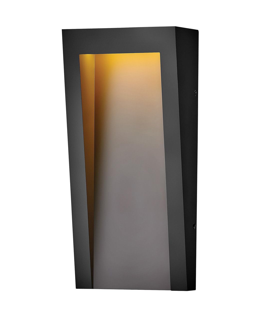 Hinkley Taper Medium Wall Mount Outdoor Lantern - Coastal Style Dark Sky Compliant LED Light Fixture with Composite Material & Etched Glass Lens in Textured Black Finish - Perfect for Porch, Patio, and Coastal Home Exterior Lighting