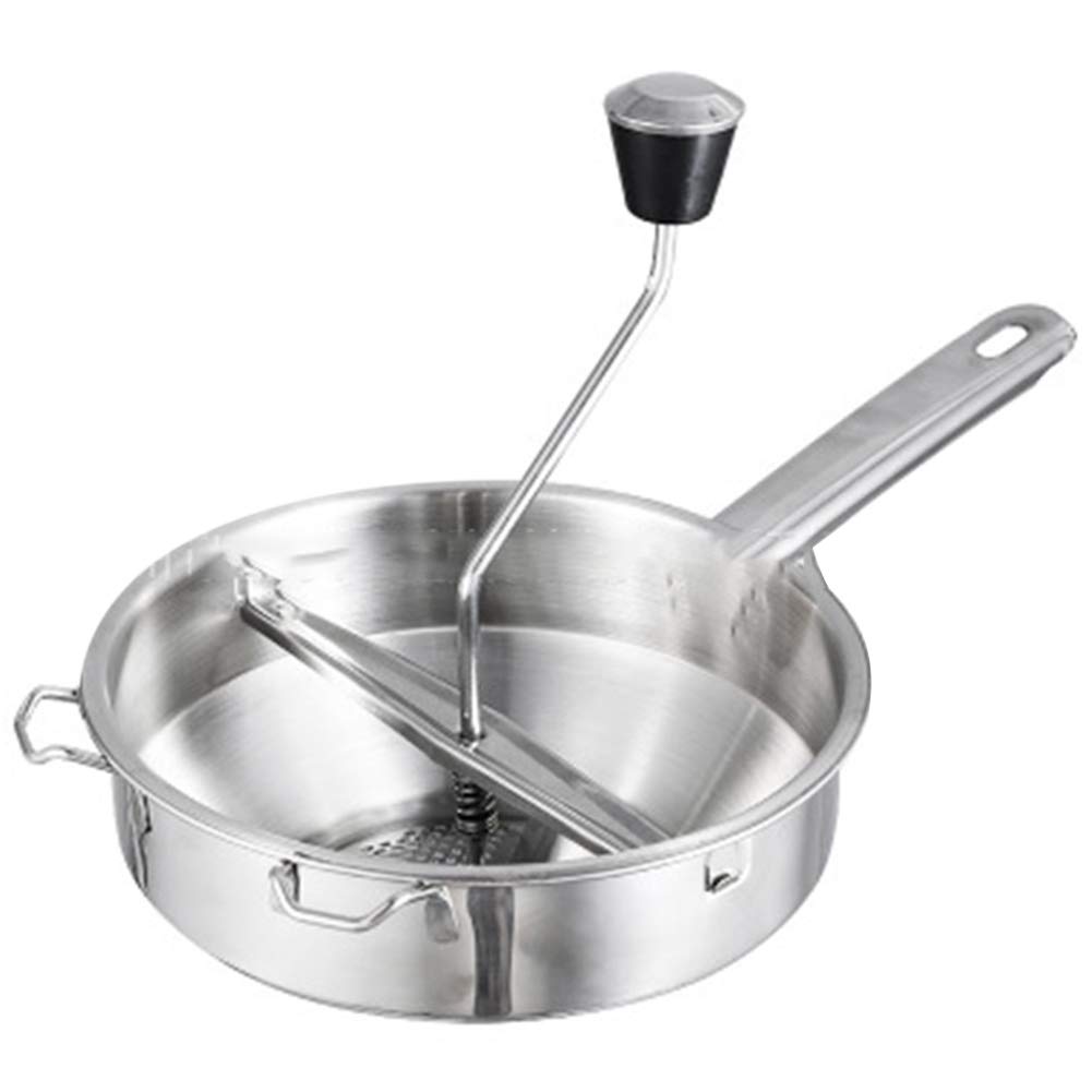 Premium Stainless Steel Food Mill - Heavy Duty Kitchen Blender for Purees, Sauces & Baby Food | Perfect for Mashed Potatoes, Soups & Homemade Jams | Durable Cookware with Non-Slip Grip