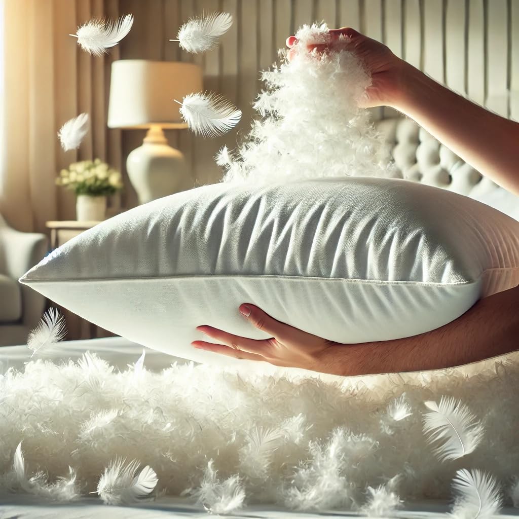 Premium RDS Certified Goose Down Feather Blend (10% Down 90% Feather) - White & Gray - Bulk 10 lbs for Pillows, Comforters, Sofa Cushions - Luxury Bedding & Home Decor Fill - Perfect for Hotels, Guest Rooms & DIY Upholstery Projects