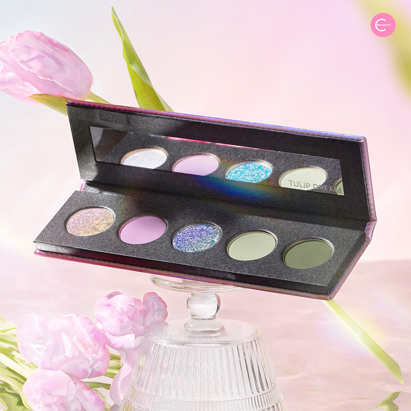 KRYPTEIN COSMETICS Tulip Dream Chameleon Eyeshadow Palette - 12 Color Changing Shades for Day & Night Makeup | Perfect for Parties, Weddings & Special Occasions