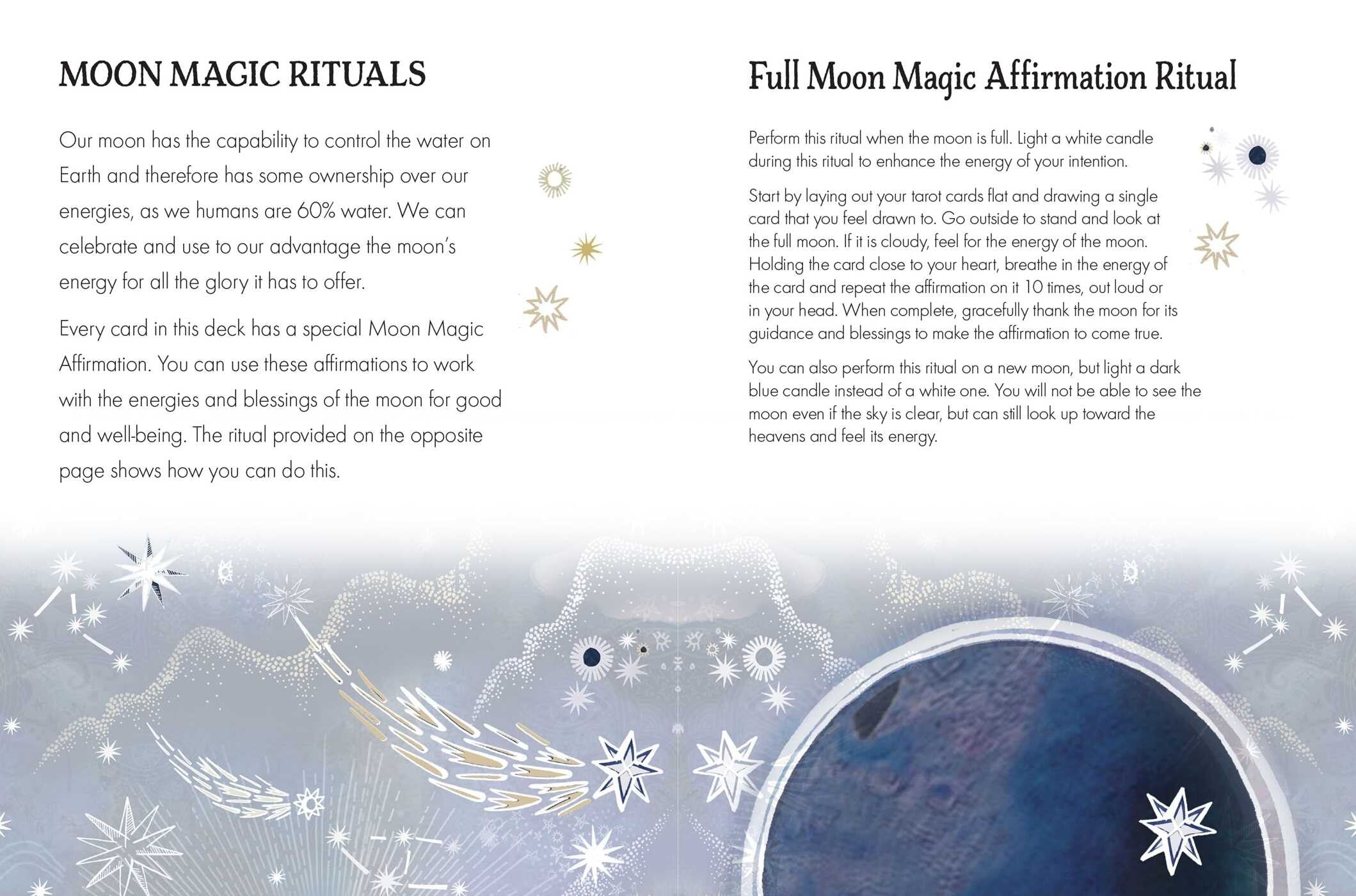Moon & Stars Tarot Deck - 78-Card Mystical Divination Set with Guidebook | Perfect for Beginners & Professional Readers | Use for Personal Growth, Spiritual Guidance & Party Entertainment