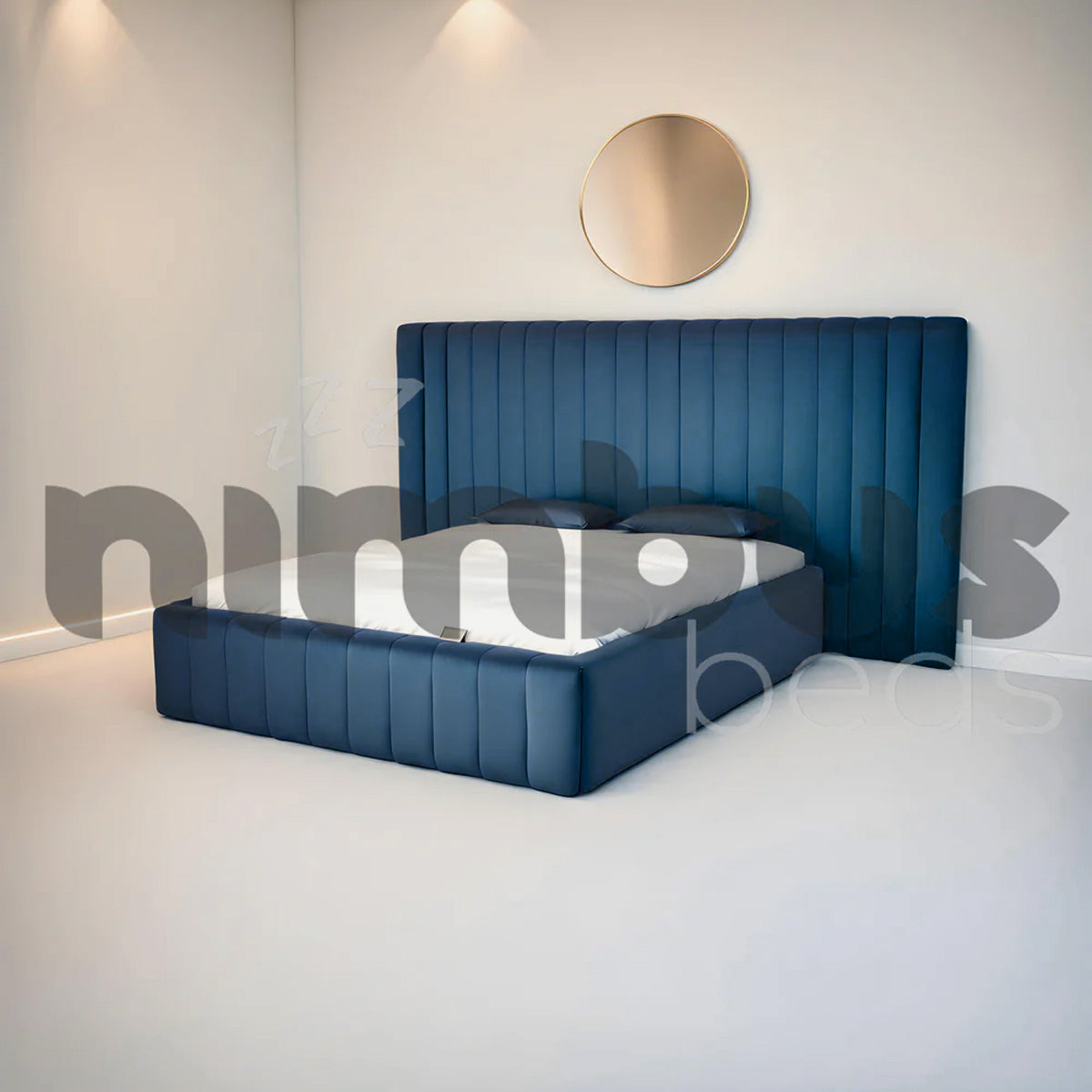 Luxury Louis Bed Frame - Queen Size, Upholstered Platform Bed with Wooden Slats & Noise-Free Support - Perfect for Master Bedroom, Guest Room, or Apartment