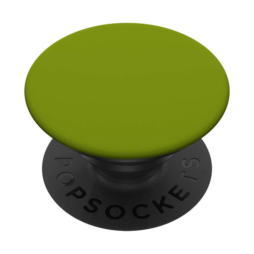Green Pea Soup Color Solid Plain PopSockets - Phone Grip & Stand for iPhone, Samsung, Tablets - Perfect for Work, Travel & Everyday Use