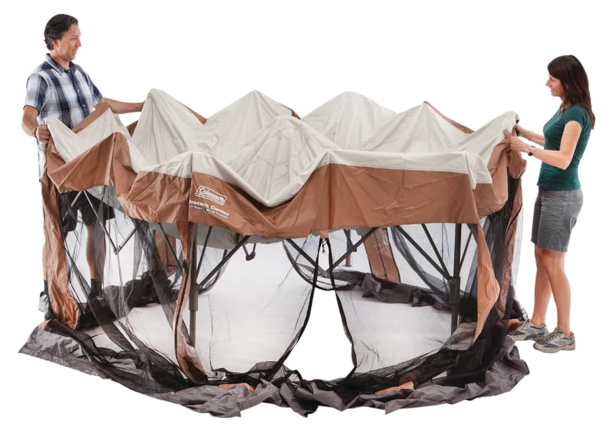 Coleman Back Home Screened Canopy Tent - Instant Setup Bug-Free Outdoor Gazebo for Picnic Tables, Parties, Tailgates & Events | Perfect for Backyard BBQs, Camping & Beach Lounging