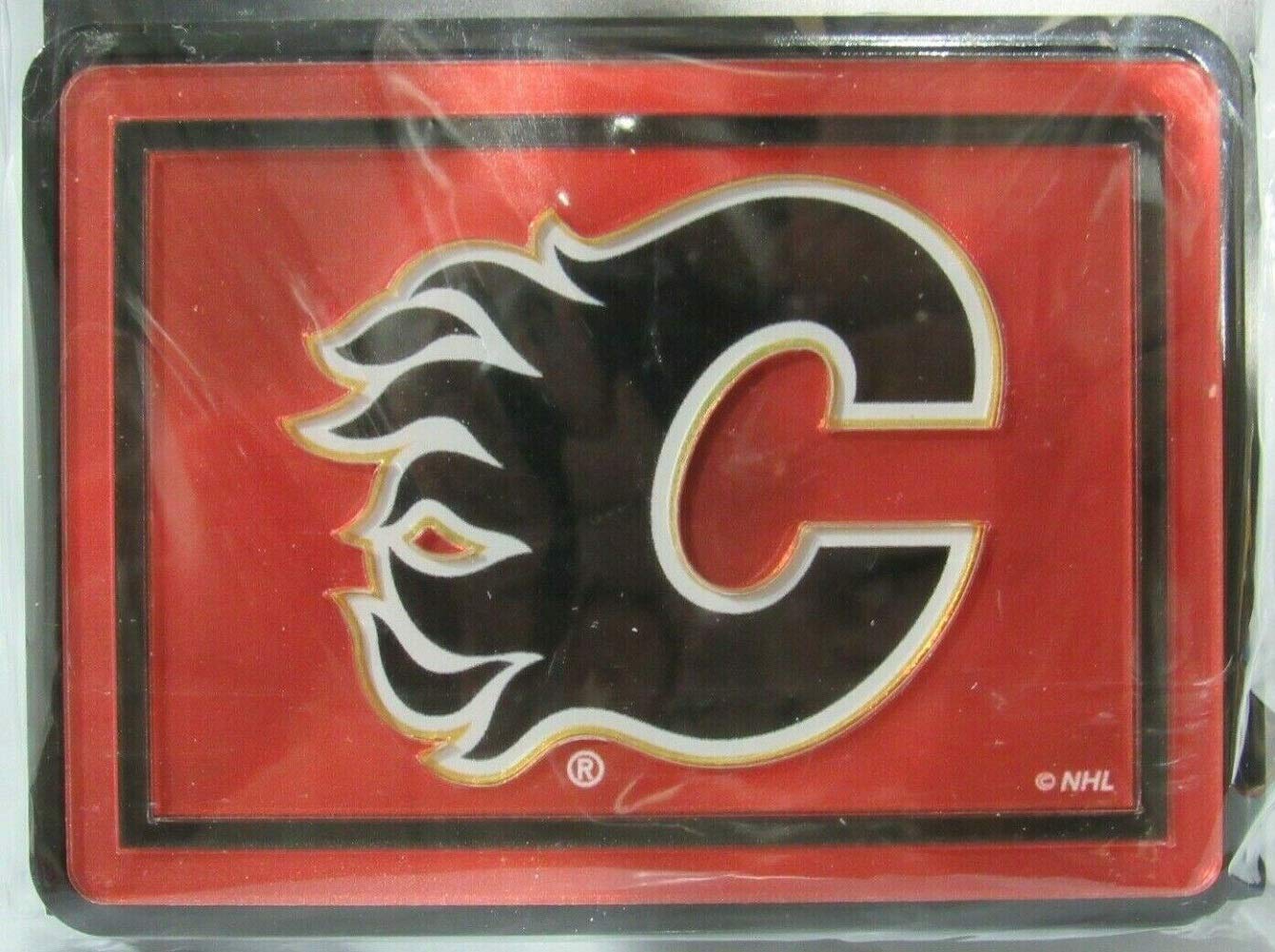WinCraft Calgary Flames Laser Cut Trailer Hitch Cover - Durable Hitch Cap for Trucks & SUVs - Show Team Spirit on the Road - Perfect for Tailgating & Travel Accessories