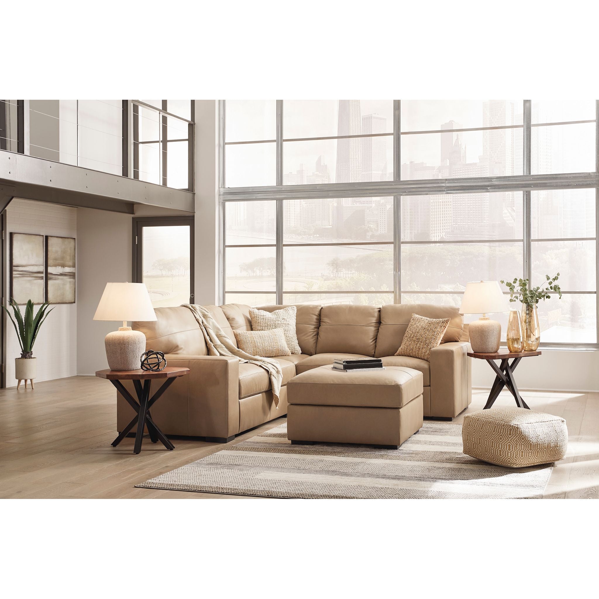 Bandon 2-Piece Sectional Sofa Set - Modern L-Shaped Couch for Living Room, Apartment & Office | Comfortable Fabric Upholstery with Sturdy Frame | Perfect for Small Spaces & Family Gatherings