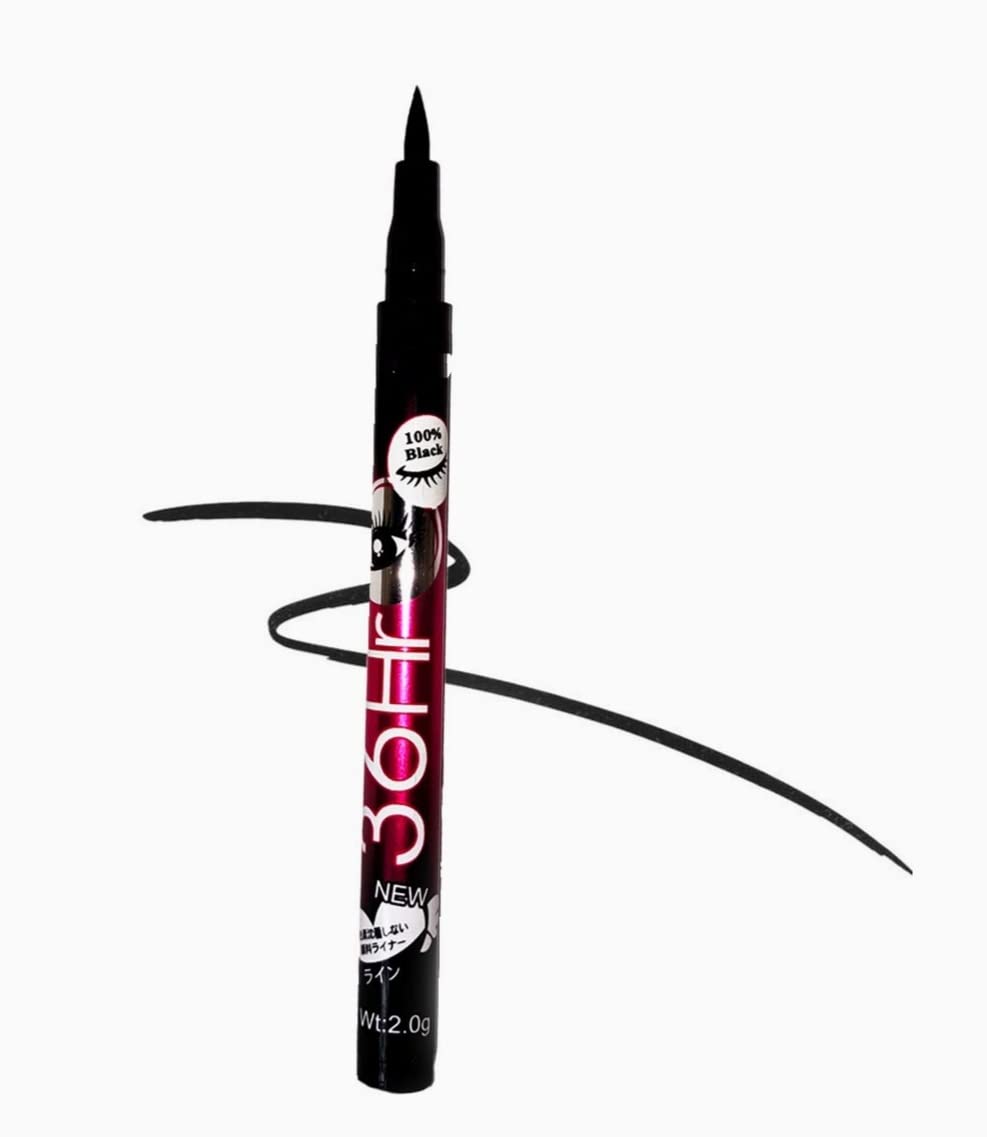 Feelhigh Waterproof Eyeliner Pen - Smudge Proof, Long Lasting 36 Hours, Soft & Smooth Liquid Eyeliner for Precise Lines - Perfect for Daily Makeup, Party Looks & Professional Makeup Artists