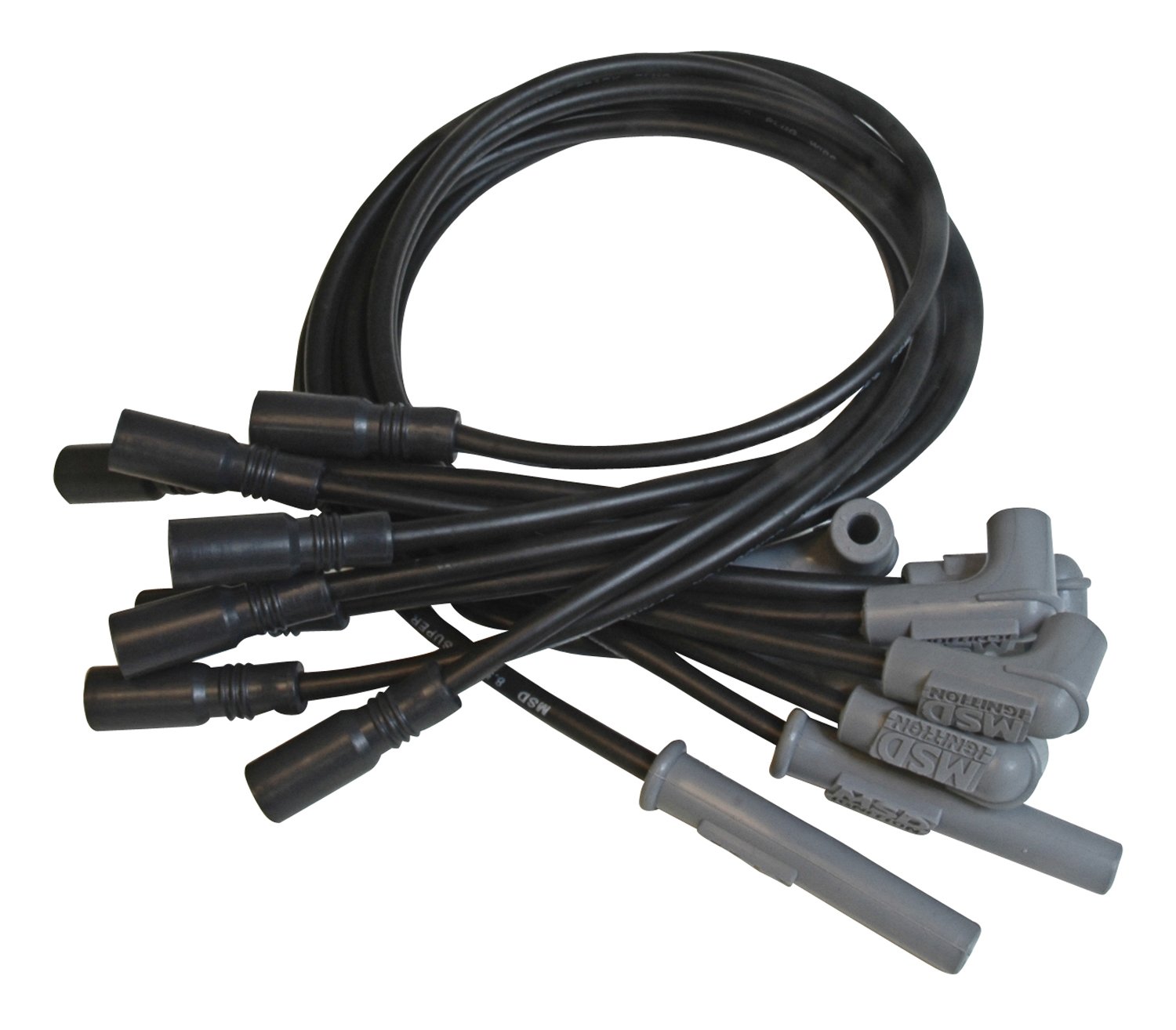 MSD 32173 Black 8.5mm Super Conductor Spark Plug Wire Set - High Performance Ignition Wires for Cars, Trucks & Racing Vehicles - Perfect for Engine Upgrades & Tuning