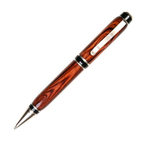 Premium Lanier Cigar Twist Pen - Brushed Satin Cocobolo Wood - Luxury Executive Gift for Men, Business Professionals & Writers - Perfect for Office, Meetings & Special Occasions