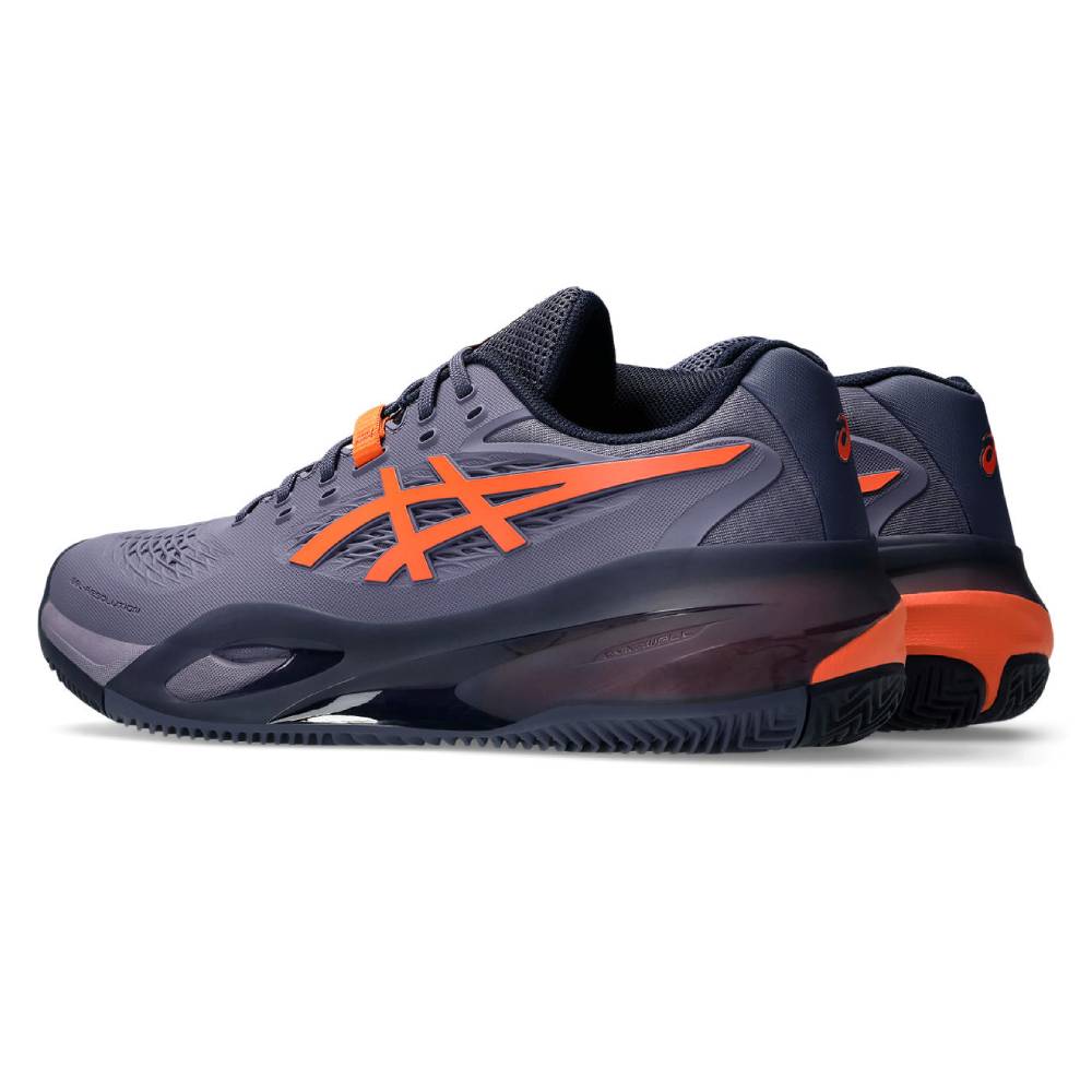 ASICS Gel Resolution X Clay Men's Tennis Shoes - Greyish Purple/Nova Orange - High-Performance Clay Court Shoes for Competitive Play & Training