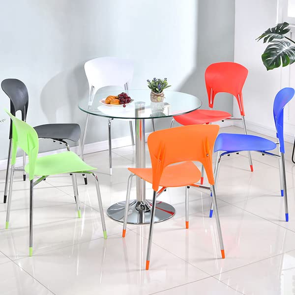 Modern Round Glass Dining Table with Tulip Base - 23.6