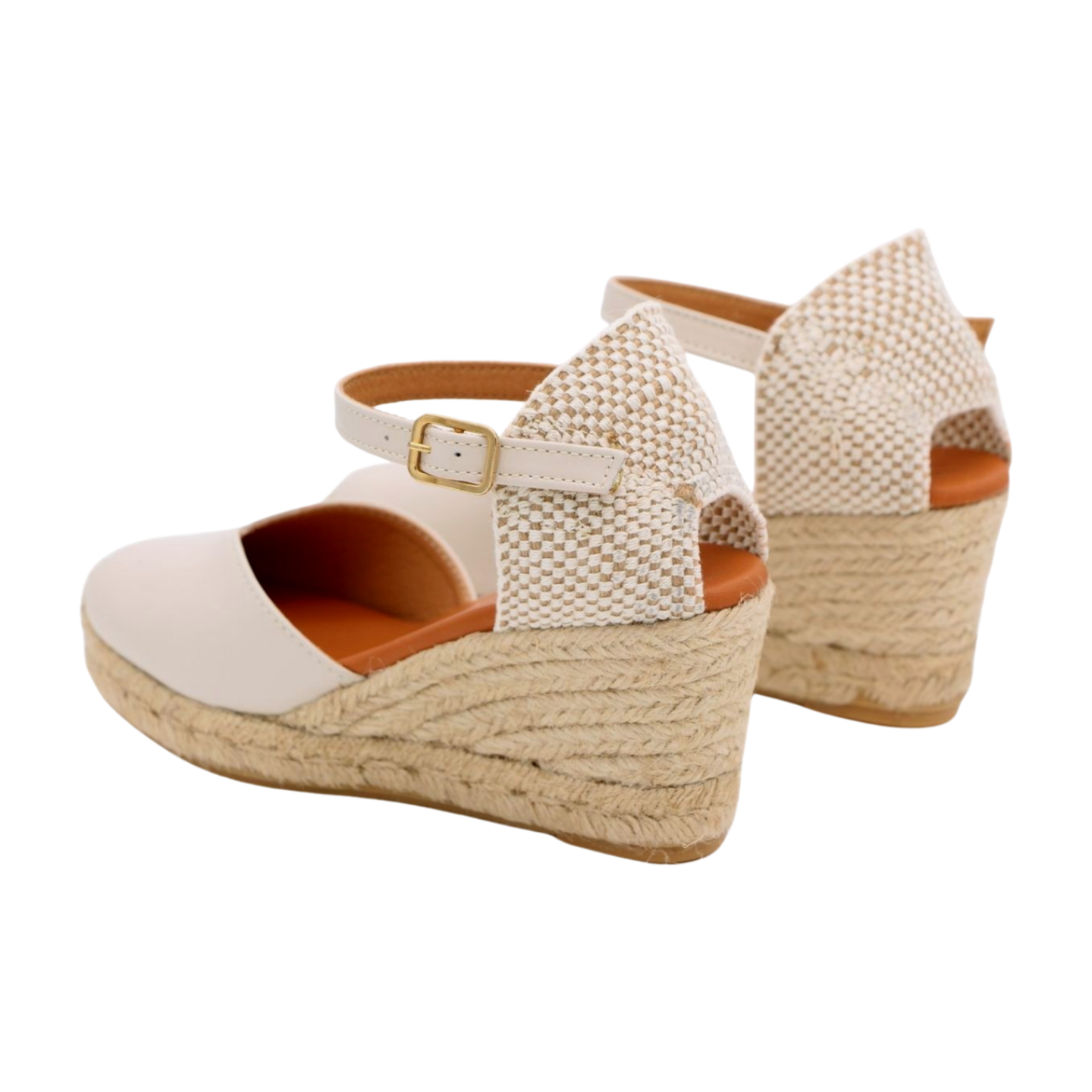 WONDERS Ivory Leather Espadrille SINAI 85 - Women's Comfortable Summer Sandals for Beach, Vacation & Casual Outings