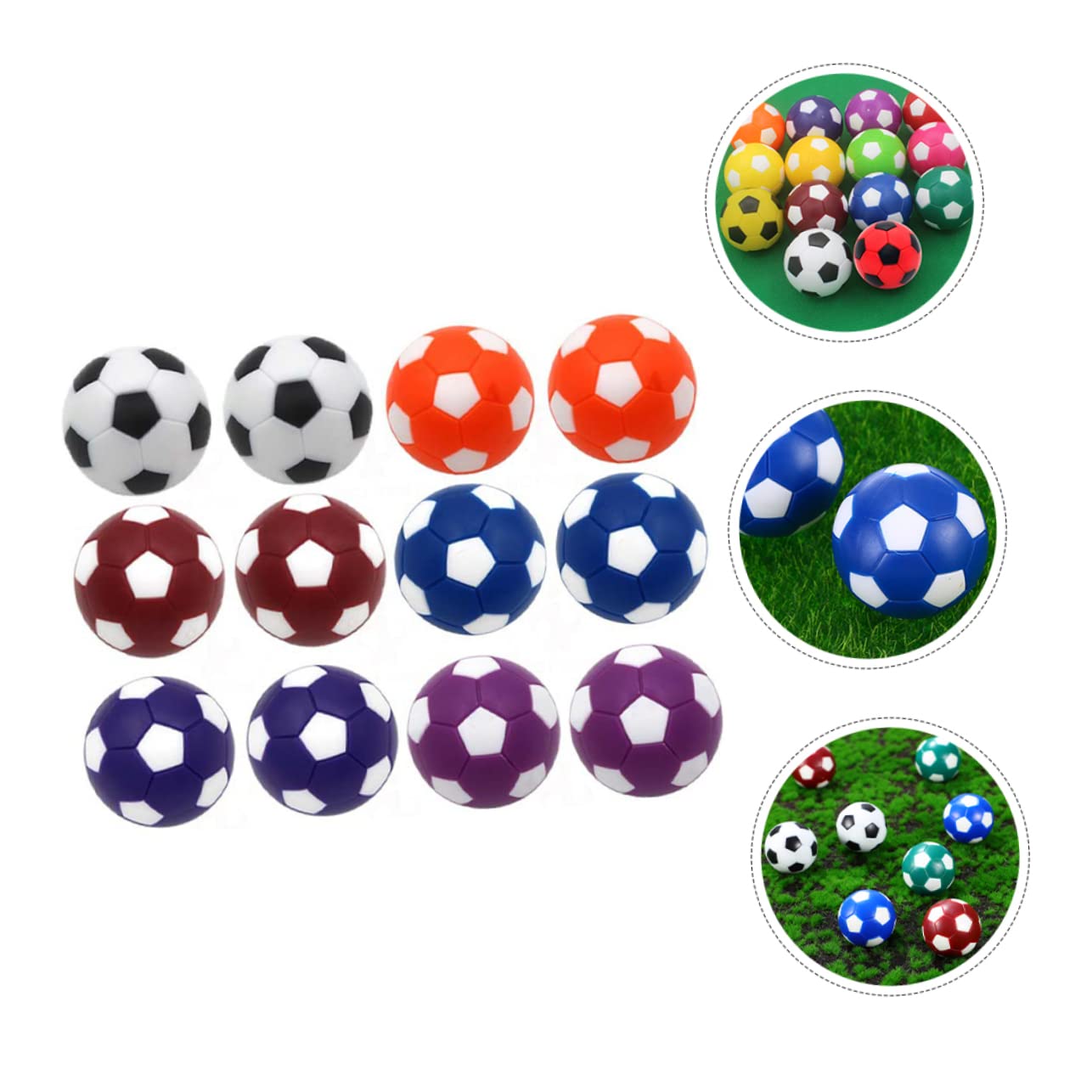 BELLIFFY 12pcs Table Soccer Balls - Professional Replacement Foosball Balls for Adults, Durable Table Football Game Accessories - Perfect for Home Game Rooms, Bars, and Office Recreation