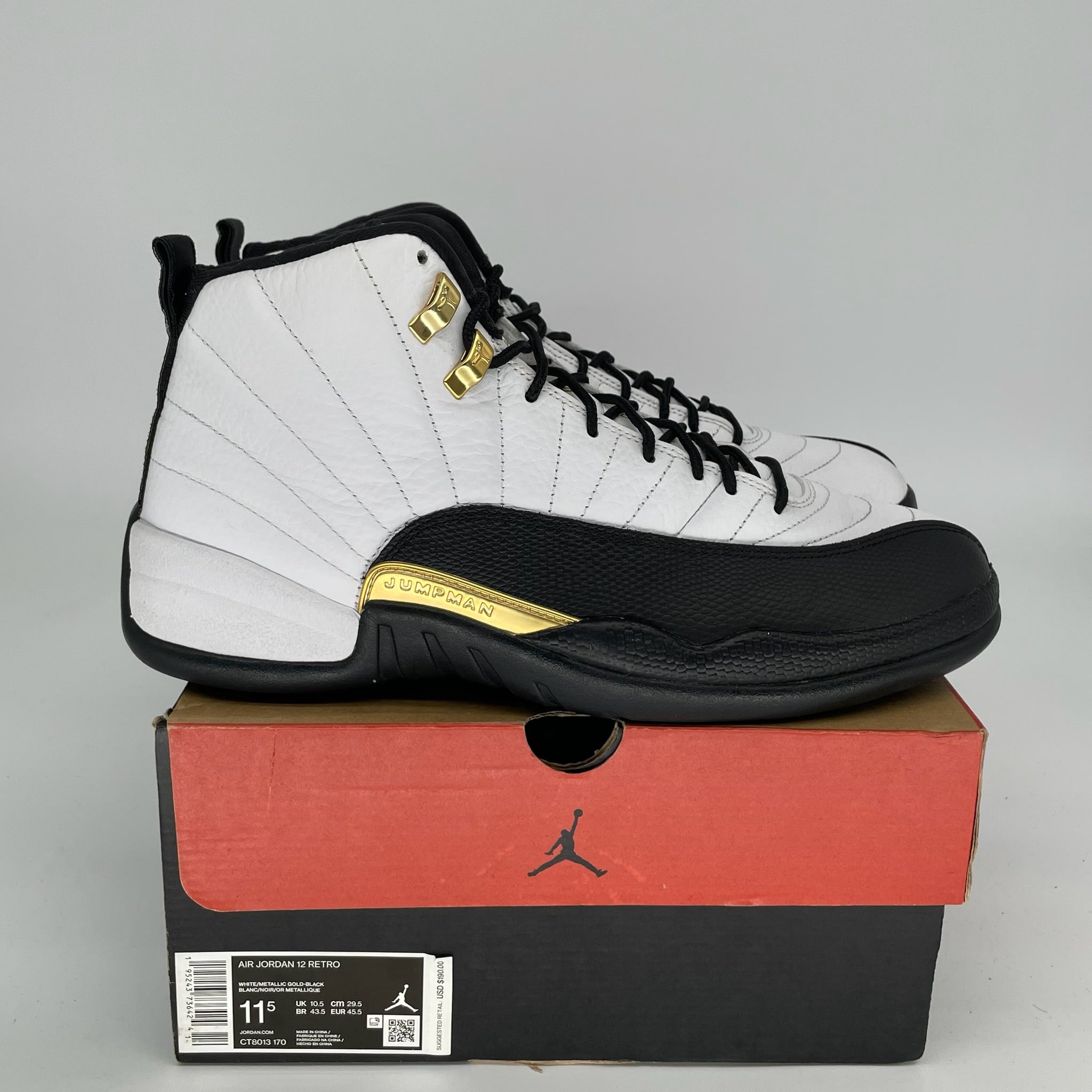 AIR JORDAN 12 ROYALTY TAXI Men's Basketball Shoes Size 11.5 - CT8013-170 | Retro Sneakers for Sports, Casual Wear & Street Fashion
