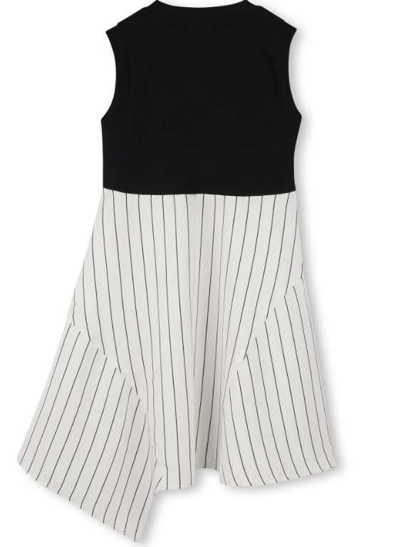 DKNY Striped Maxi Dress for Women - Elegant Long Dress with Striped Bottom (Size 4-14A) | Perfect for Casual Outings, Beach Vacations & Summer Parties