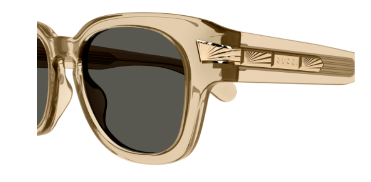 Gucci GG1518S 004 Brown/Grey Soft Square Men's Sunglasses - Stylish Polarized UV Protection for Driving & Outdoor Activities