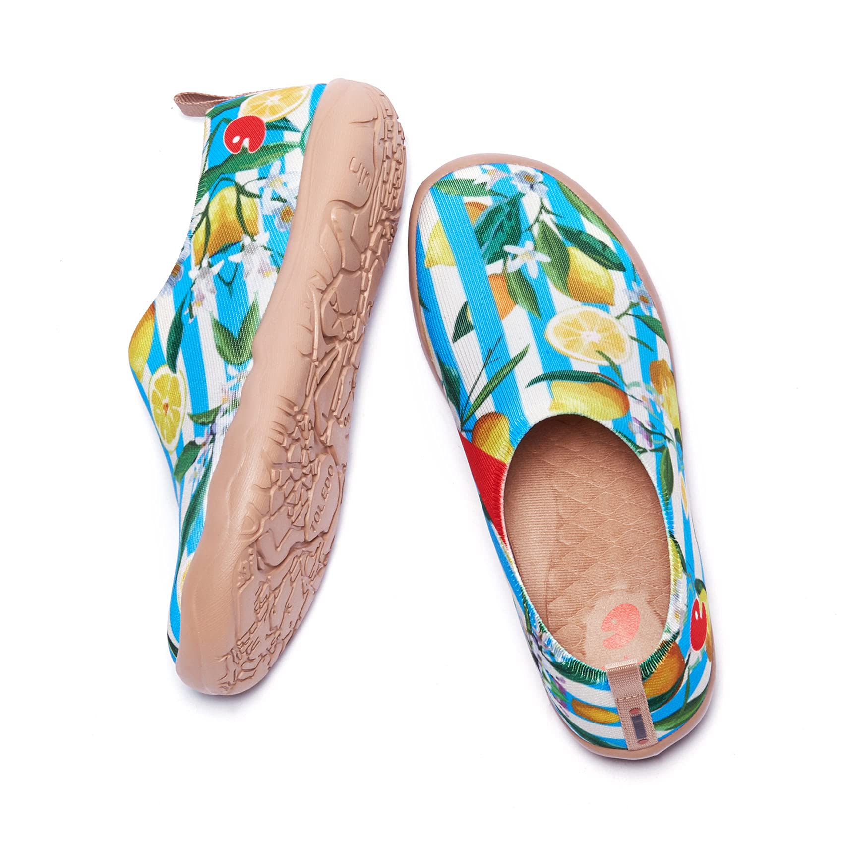 UIN Women's Slip On Sneakers - Comfortable Knit Loafers with Artistic Painting | Soft Walking Shoes for Women | Perfect for Casual Wear, Travel & Everyday Comfort
