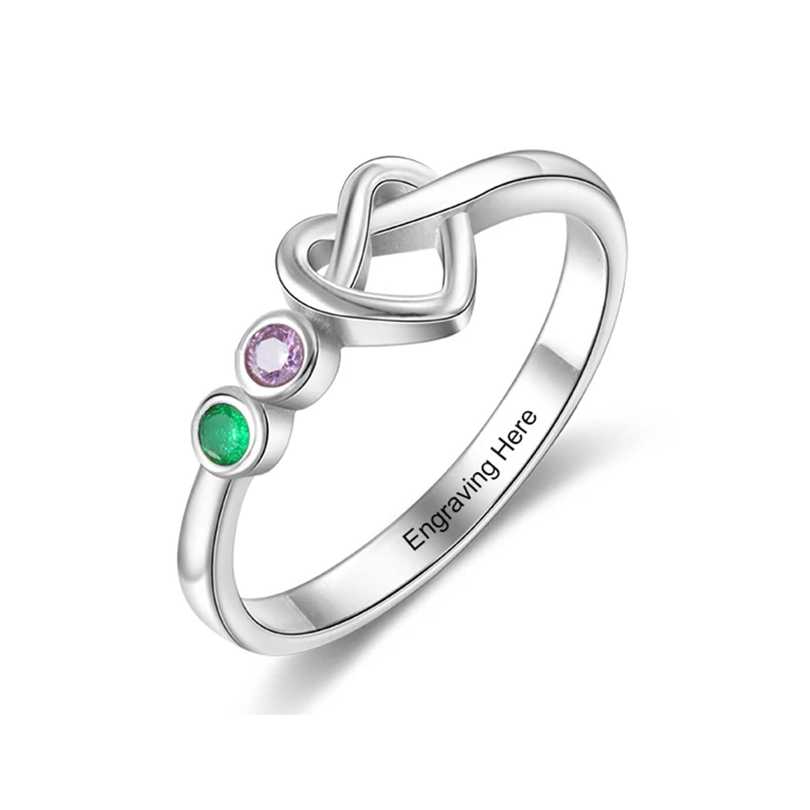 Personalized 10K 14K 18K Gold Mothers Ring with 2-4 Birthstones & Engraved Names - Elegant Jewelry Gift for Mom, Wife, Grandma on Mother's Day, Birthday, Anniversary | Perfect for Family Keepsake & Special Occasions