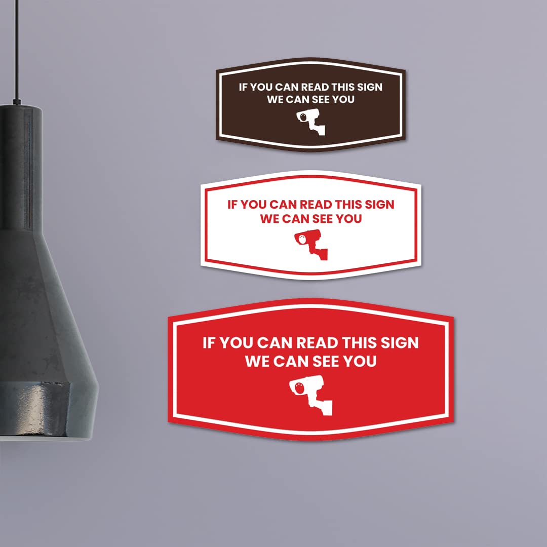 Funny CCTV Security Sign - 'If You Can Read This Sign We Can See You' - Black Medium Size - Perfect for Home, Office & Business Surveillance Areas
