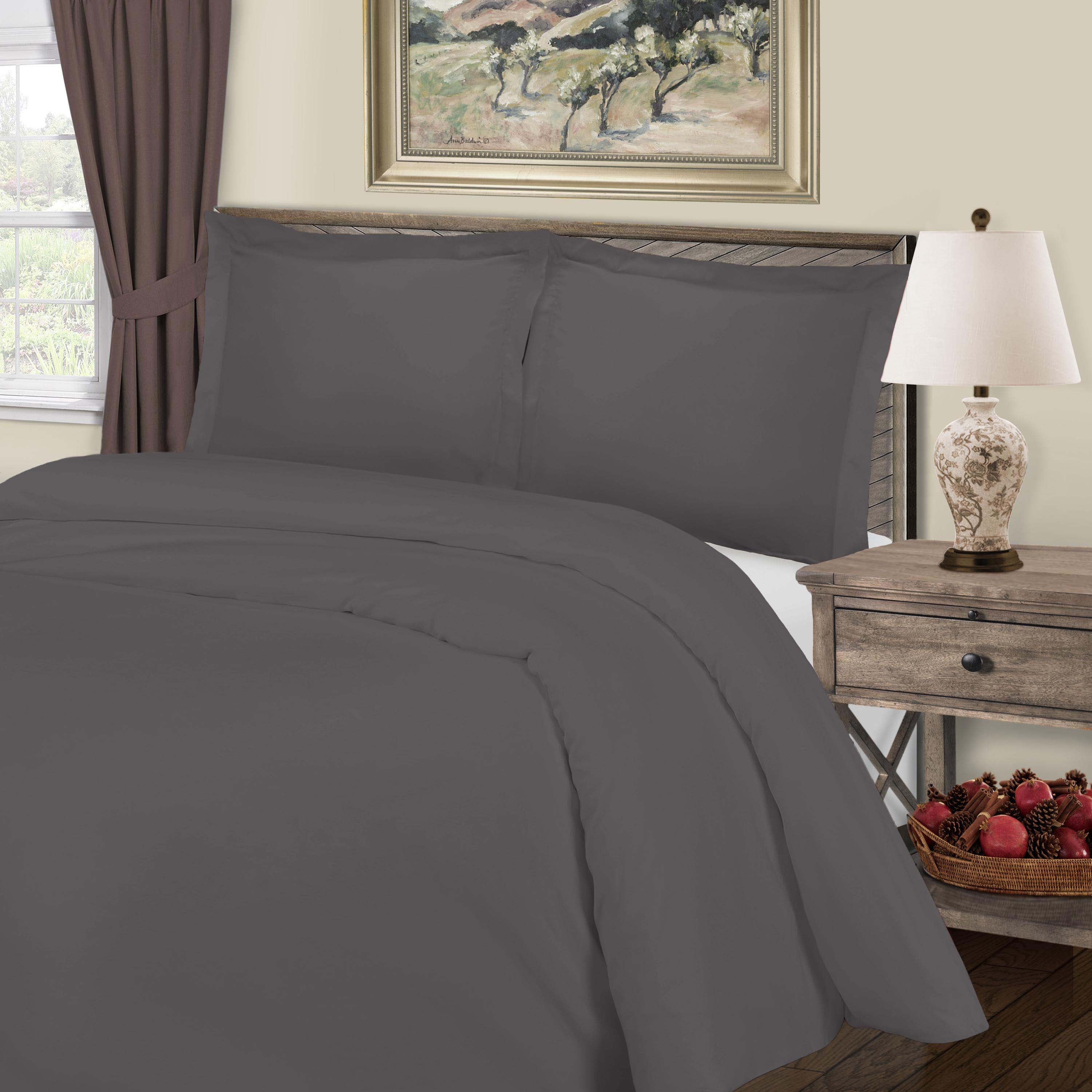 Premium 800 Thread Count Cotton Blend 3-Piece Duvet Cover Set - Soft, Breathable Bedding for Luxury Comfort - Perfect for Master Bedrooms, Guest Rooms & Hotels