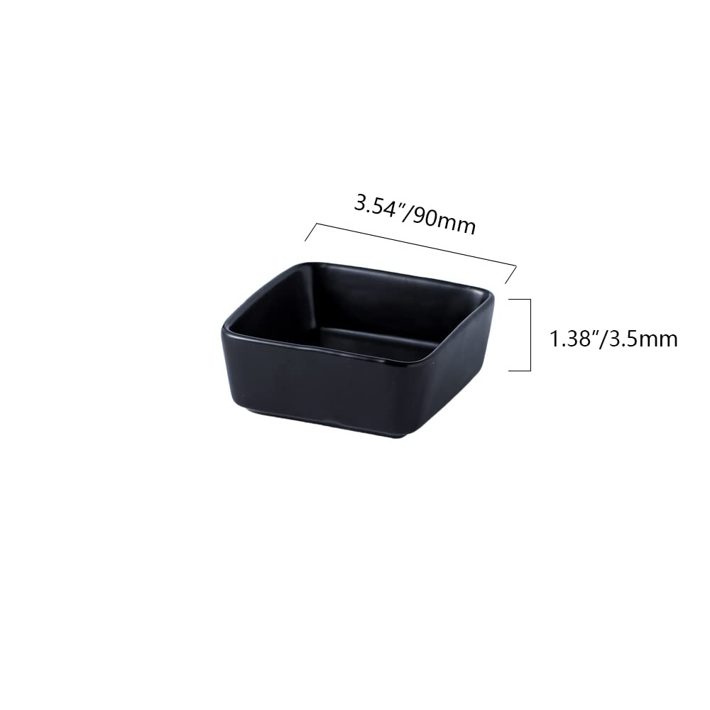 Black Ceramic Paper Clip Holder - Desk Organizer for Office & School Supplies