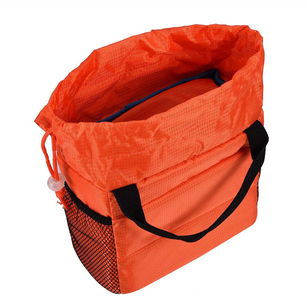 **Diyeeni Waterproof & Shockproof Camera Bag with Removable Padded Insert, Drawstring Closure - Perfect for Travel, Hiking & Outdoor Photography (Orange)**
