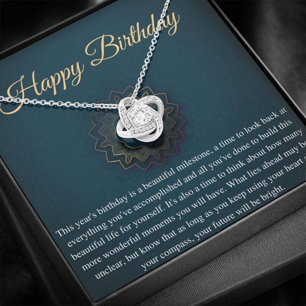 Love Knot Necklace - Sterling Silver Birthday Gift for Women, Best Friend, Sister & Mom | Unique 13th Birthday Jewelry Present for Her | Perfect for Anniversaries, Valentine's Day & Special Occasions