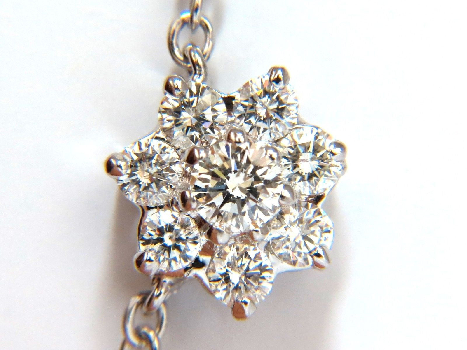 5.50CT Natural Diamond Floating Cluster Earrings & Necklace Set in 18K Gold - Elegant Jewelry for Weddings, Parties & Special Occasions