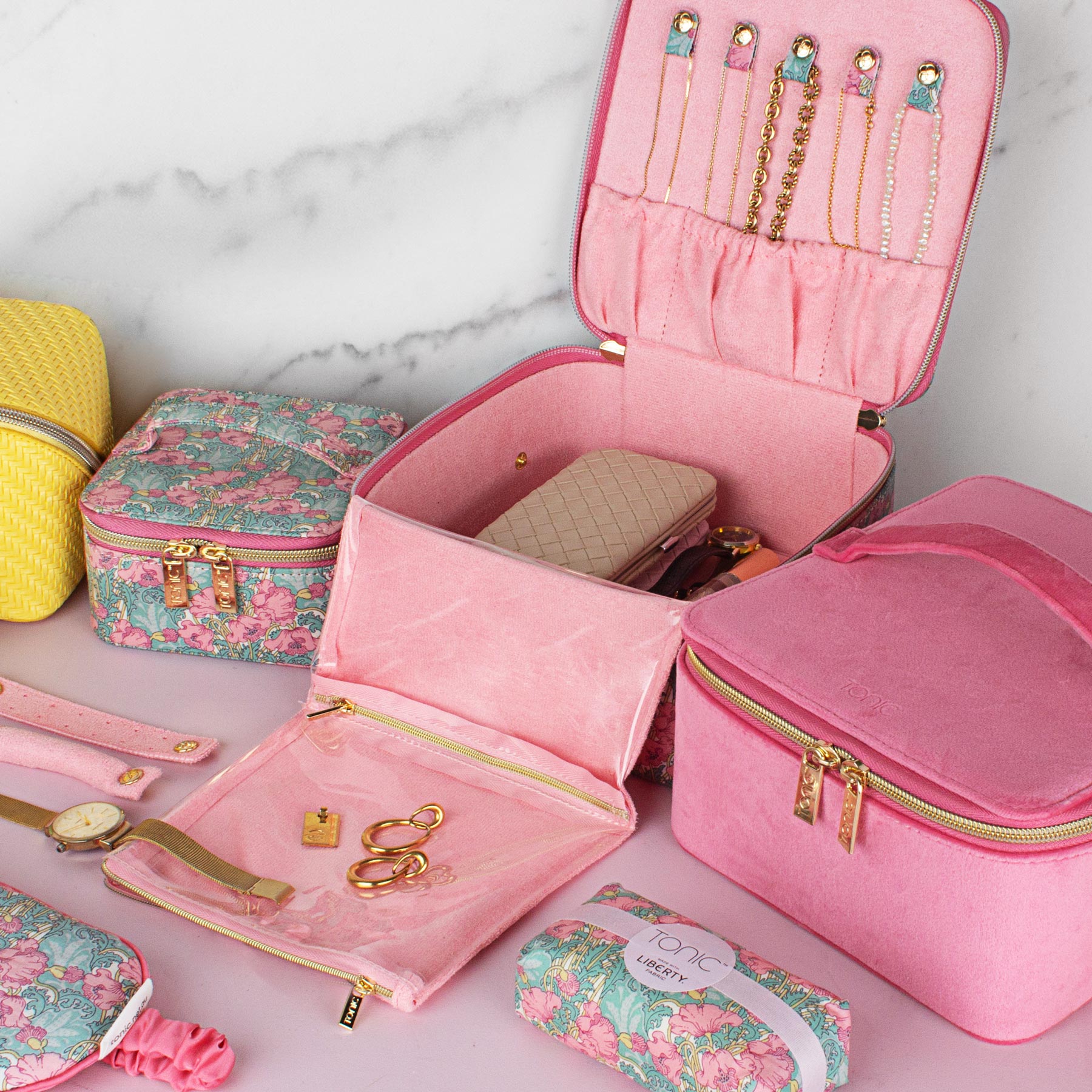 Large Jewelry Cube Organizer - Liberty Clementina Style for Necklaces, Rings & Earrings - Perfect for Travel & Home Storage