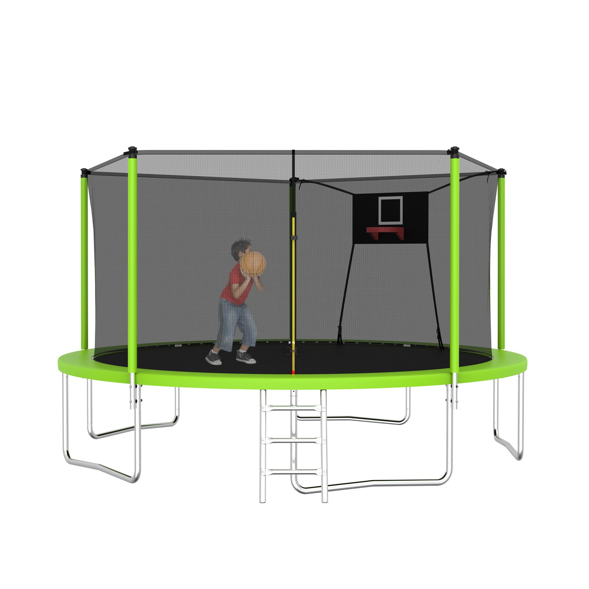 14FT Trampoline with Safety Net for Kids and Adults - Heavy Duty Outdoor Trampoline for Backyard, Garden, and Family Fun - Perfect for Exercise, Play, and Recreation