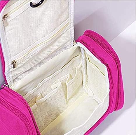 Waterproof Large Cosmetic Bag & Makeup Organizer for Women - Travel Toiletry Case with Shaving Kit, Pink (Perfect for Travel, Gym, and Daily Makeup Storage)