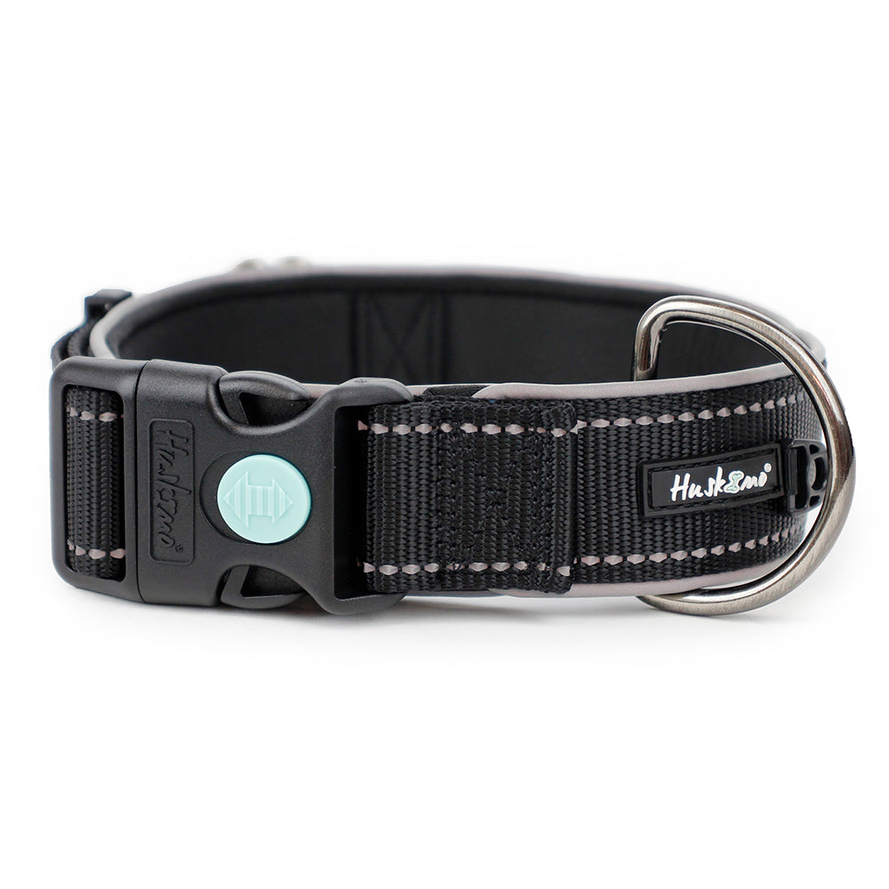 Huskimo X360 Reflective Dog Collar with 360° Visibility - Adjustable & Durable Pet Collar for Small Medium Large Dogs - Perfect for Night Walks, Hiking & Outdoor Adventures