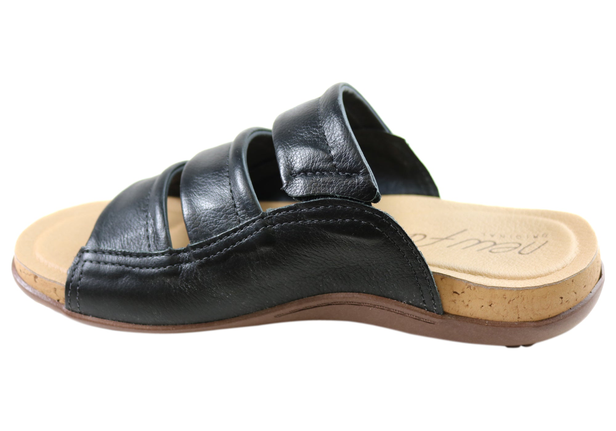 Women's Comfort Leather Slides Sandals - Soft & Supportive Brazilian Made Summer Shoes for Beach, Pool & Casual Wear