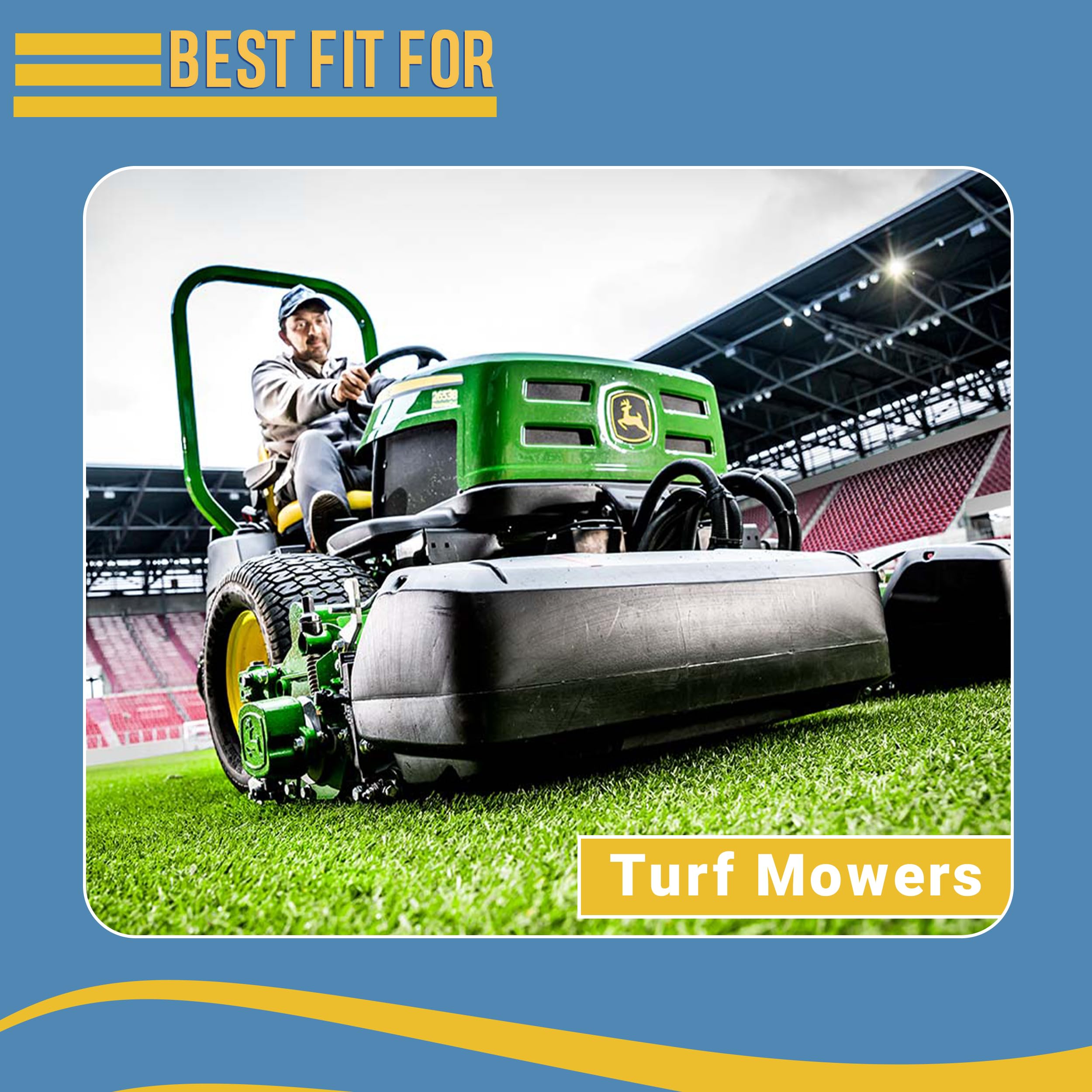Heavy Duty 24x9.50-12 Tubeless Lawn Tractor Tires - Pair of 2, Fits 24x950-12 Rims, Replacement for Enhanced Traction & Stability - Perfect for Mowing, Landscaping & Yard Maintenance