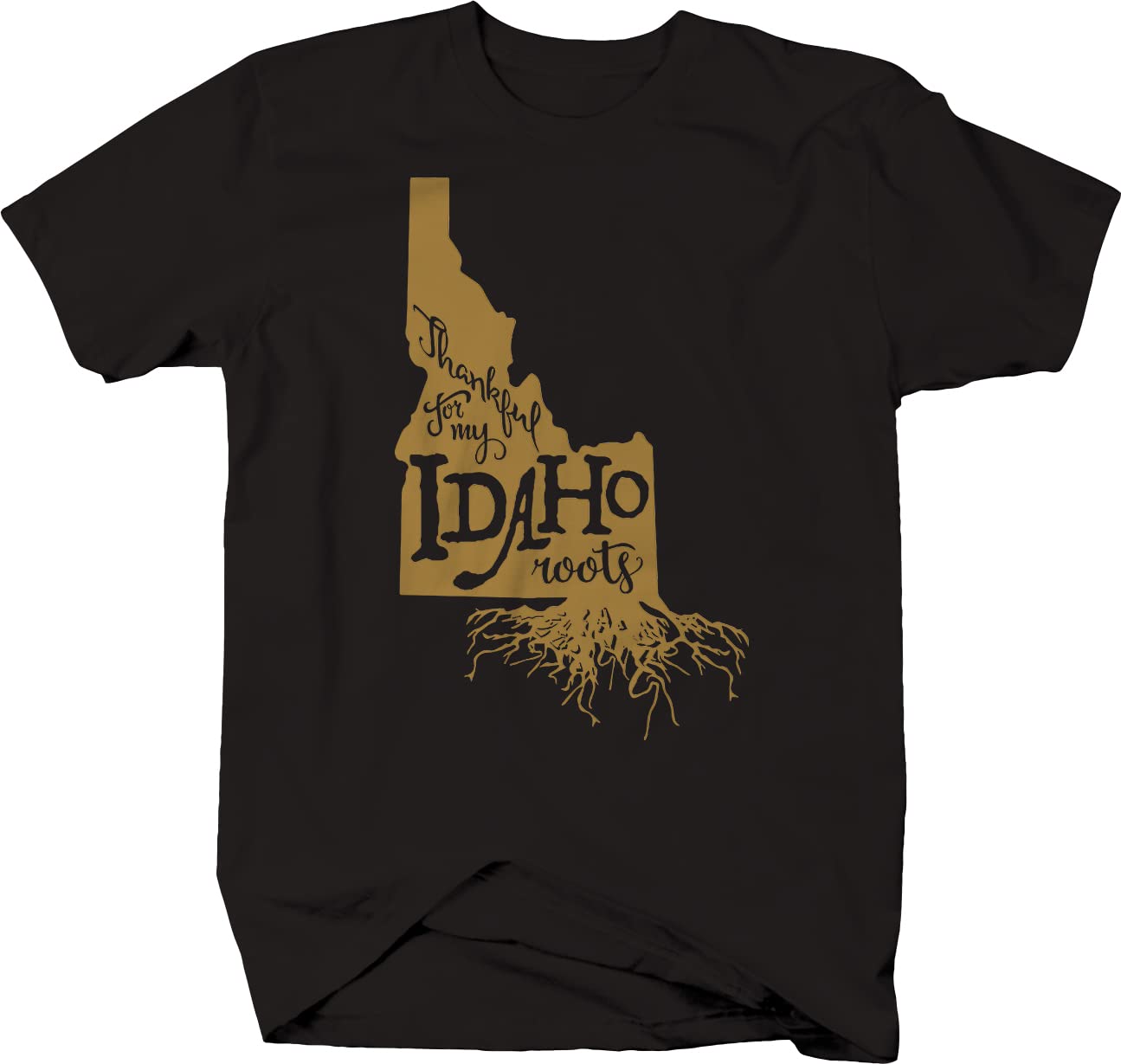 Idaho Home Roots Men's T-Shirts - Soft Cotton Comfort Fit Casual Tees for Everyday Wear & Outdoor Activities