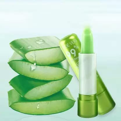 Color Changing Lip Balm with Aloe Vera - Hydrating & Smoothing Lip Care for Dry Lips - Perfect for Daily Use, Makeup, and On-the-Go Moisturizing
