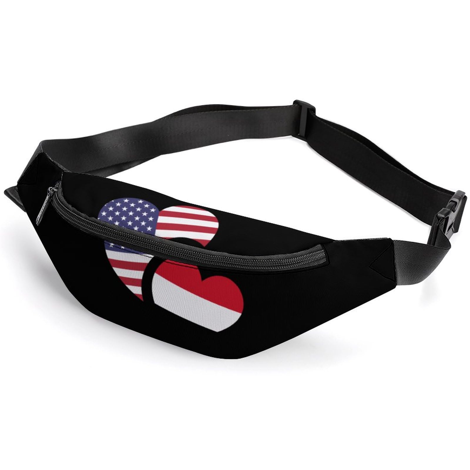 Yemen US Flag Belt Bag - Adjustable Waist Pouch & Crossbody Bag for Women & Men - Perfect for Travel, Hiking, Concerts & Outdoor Activities